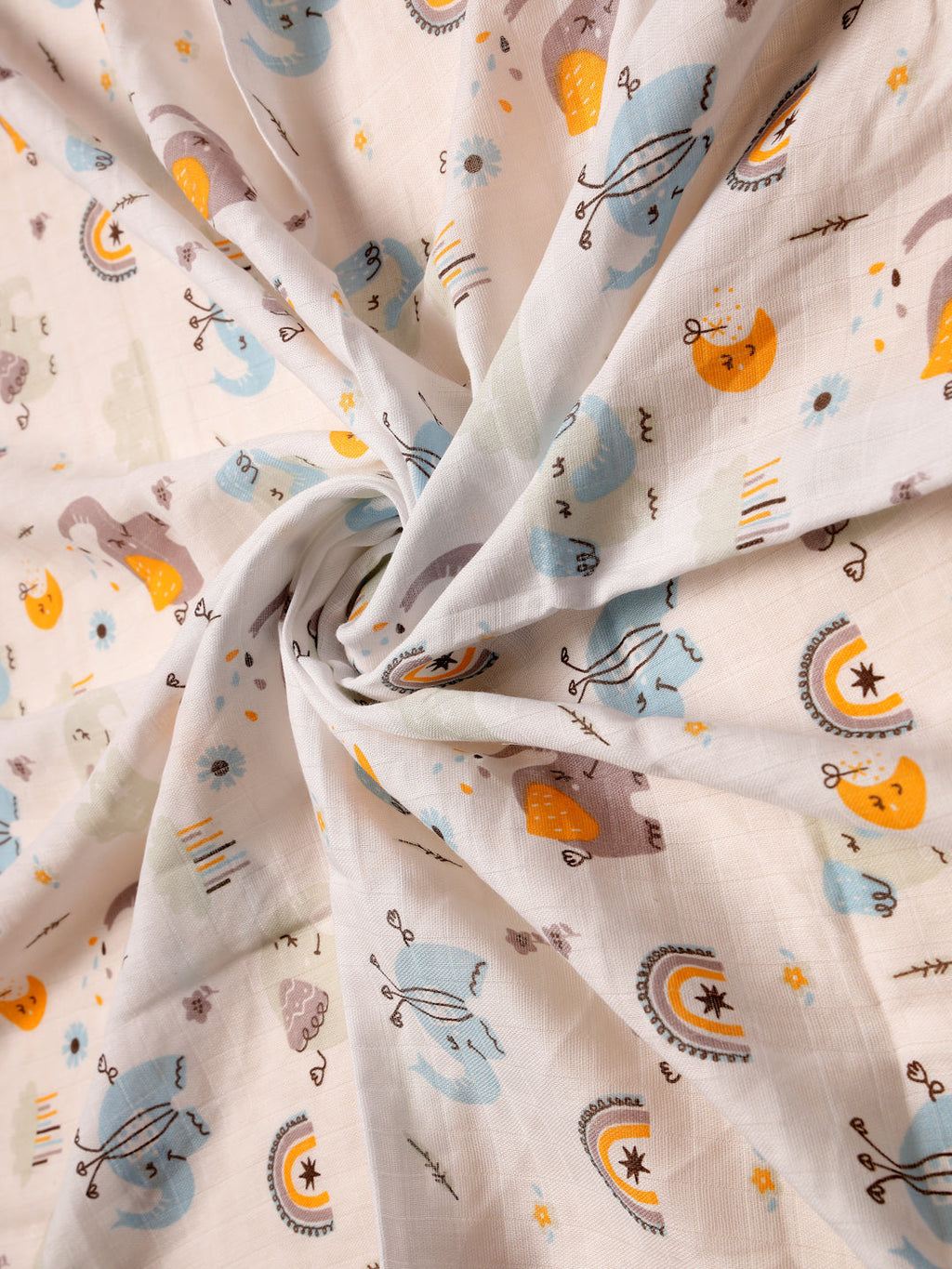 Swaddle Duo (L) - Elephant & Sheep