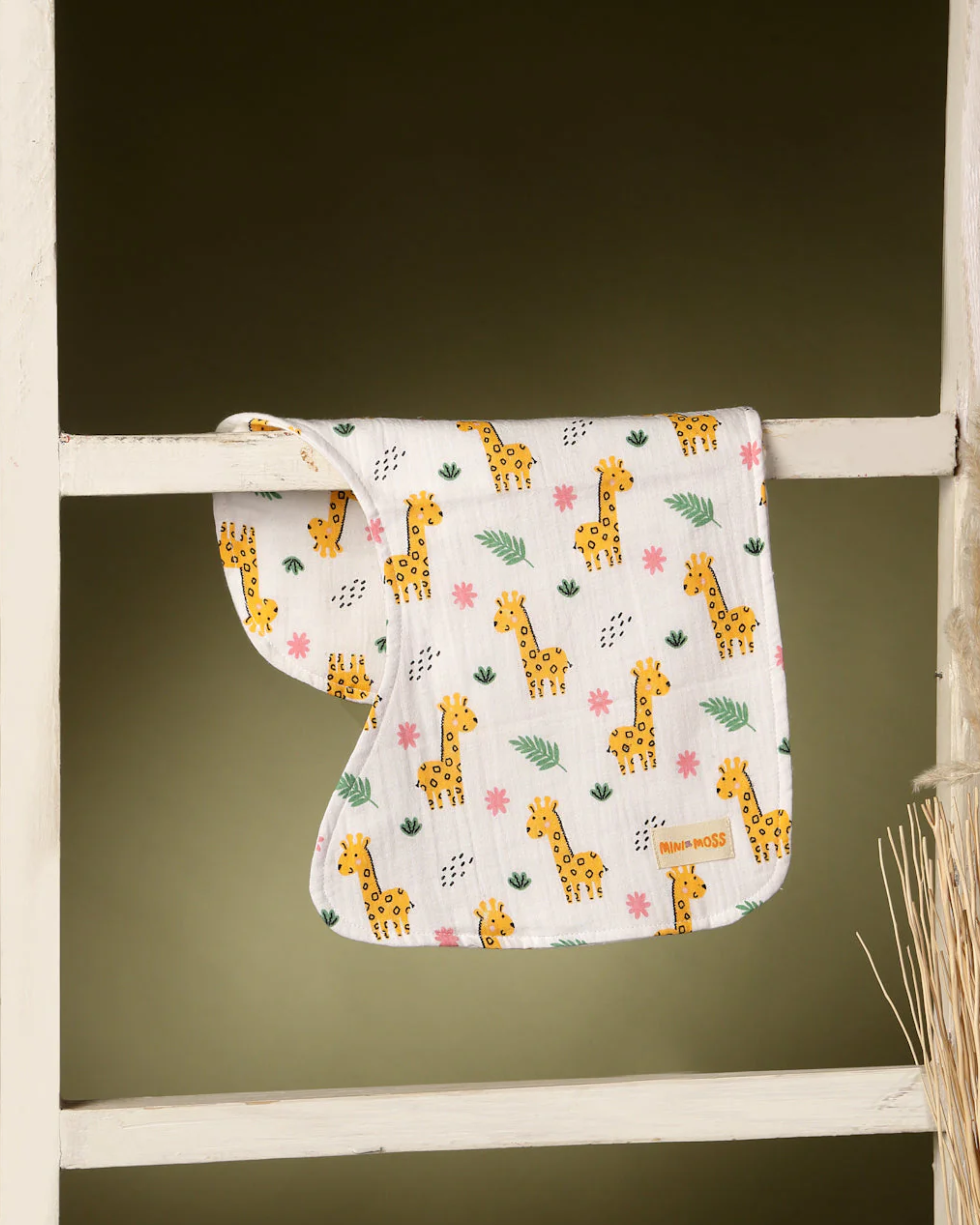 Gigi The Giraffe Baby Burp Cloth