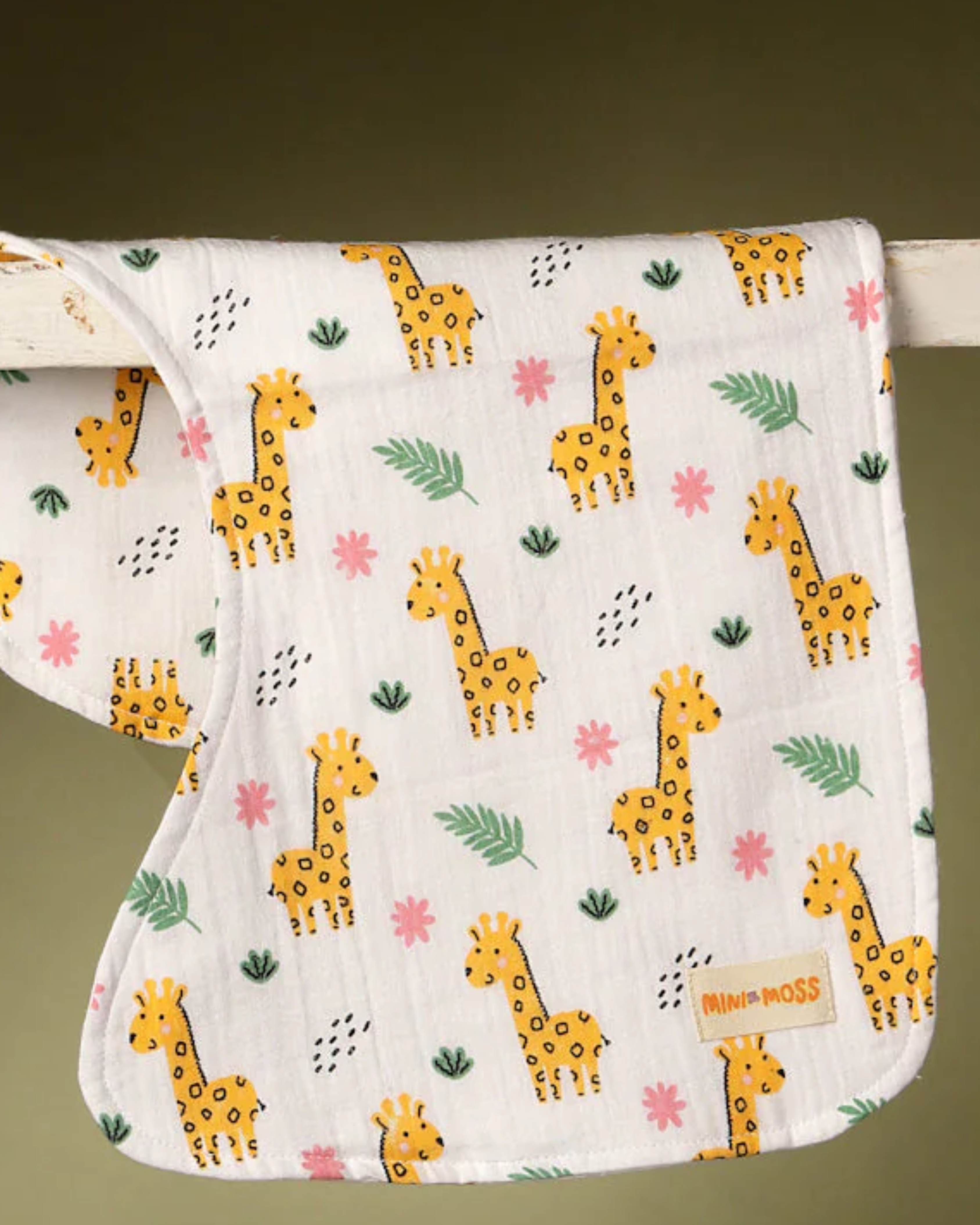 Gigi The Giraffe Baby Burp Cloth