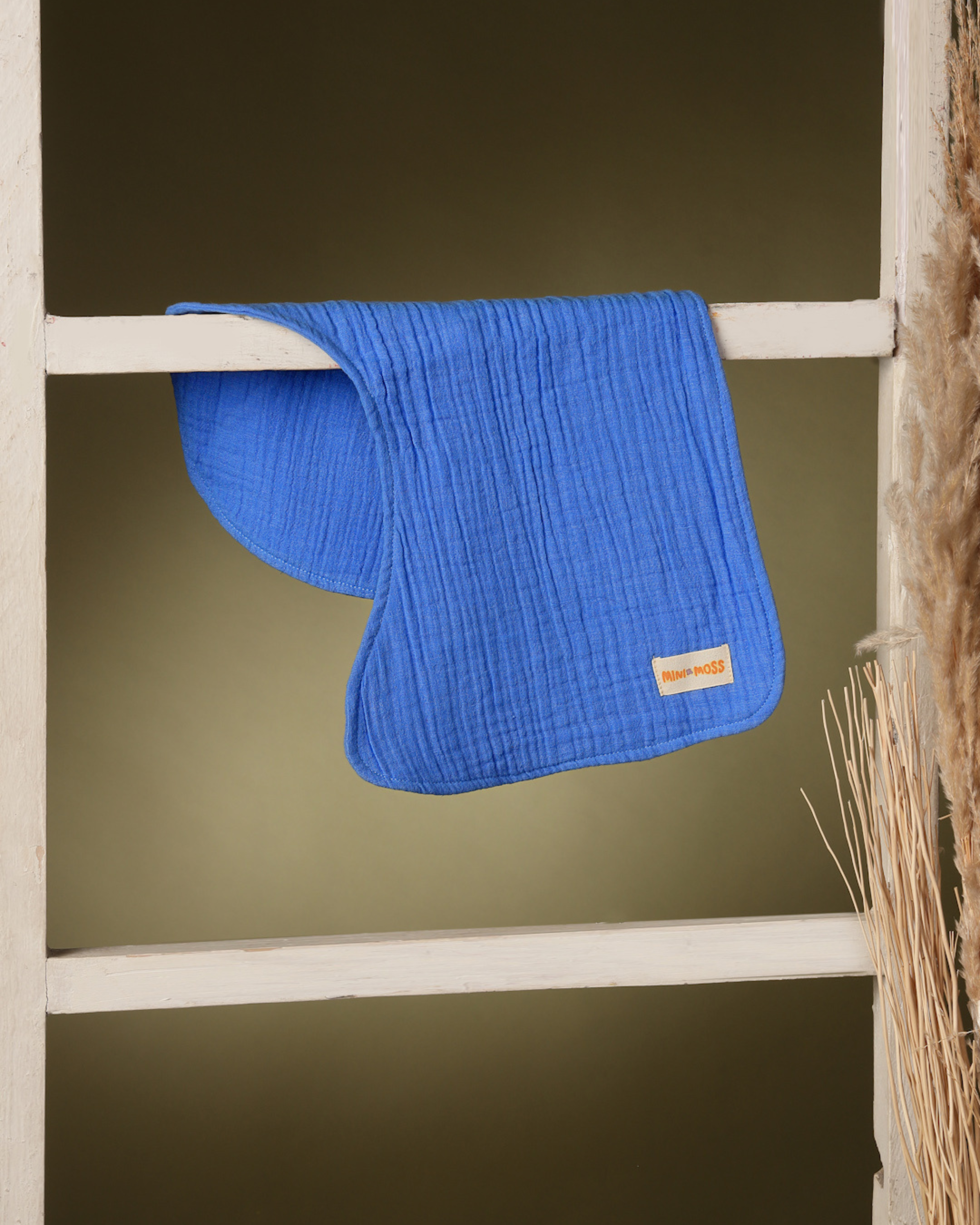 Marine Blue Baby Burp Cloth