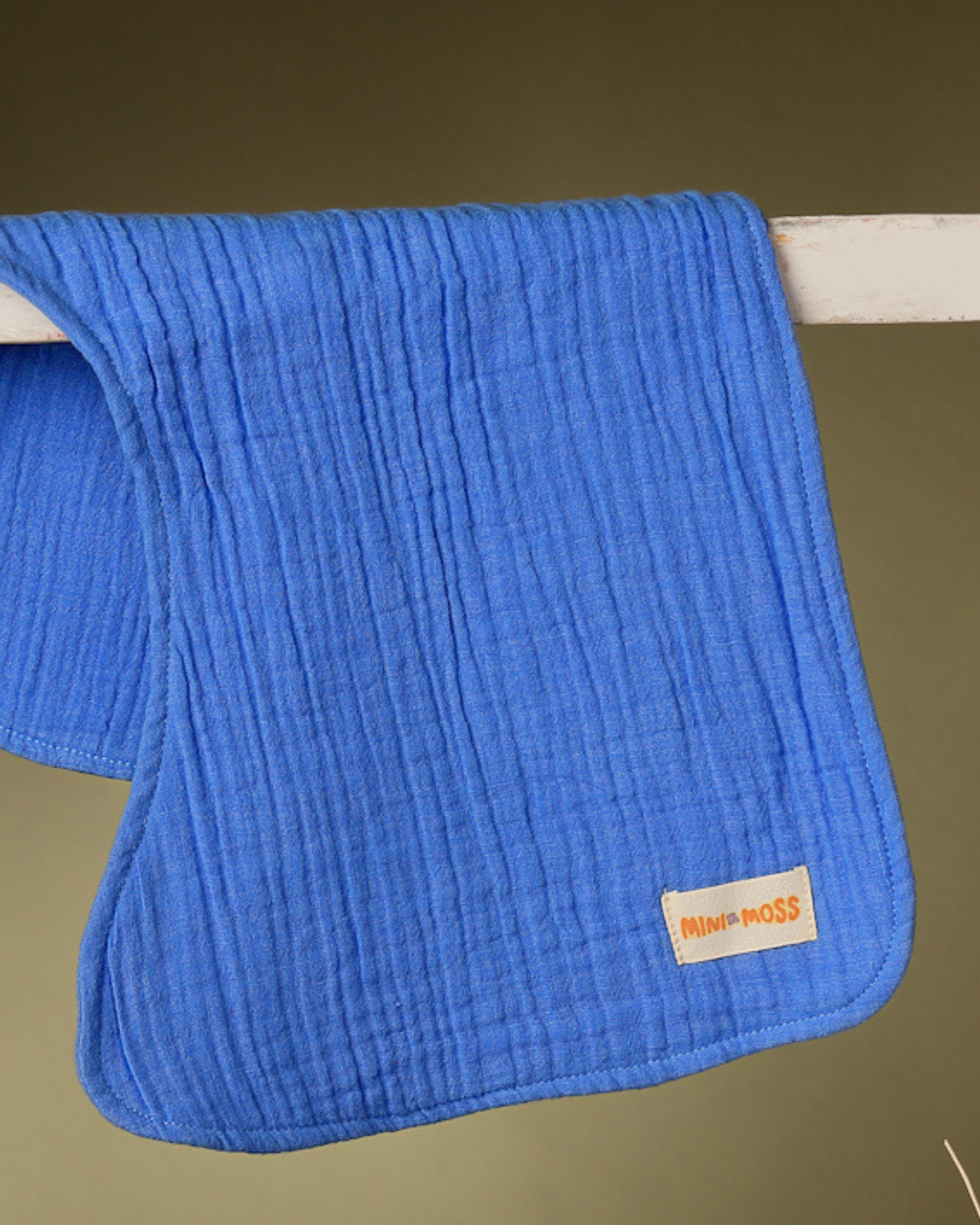 Marine Blue Baby Burp Cloth