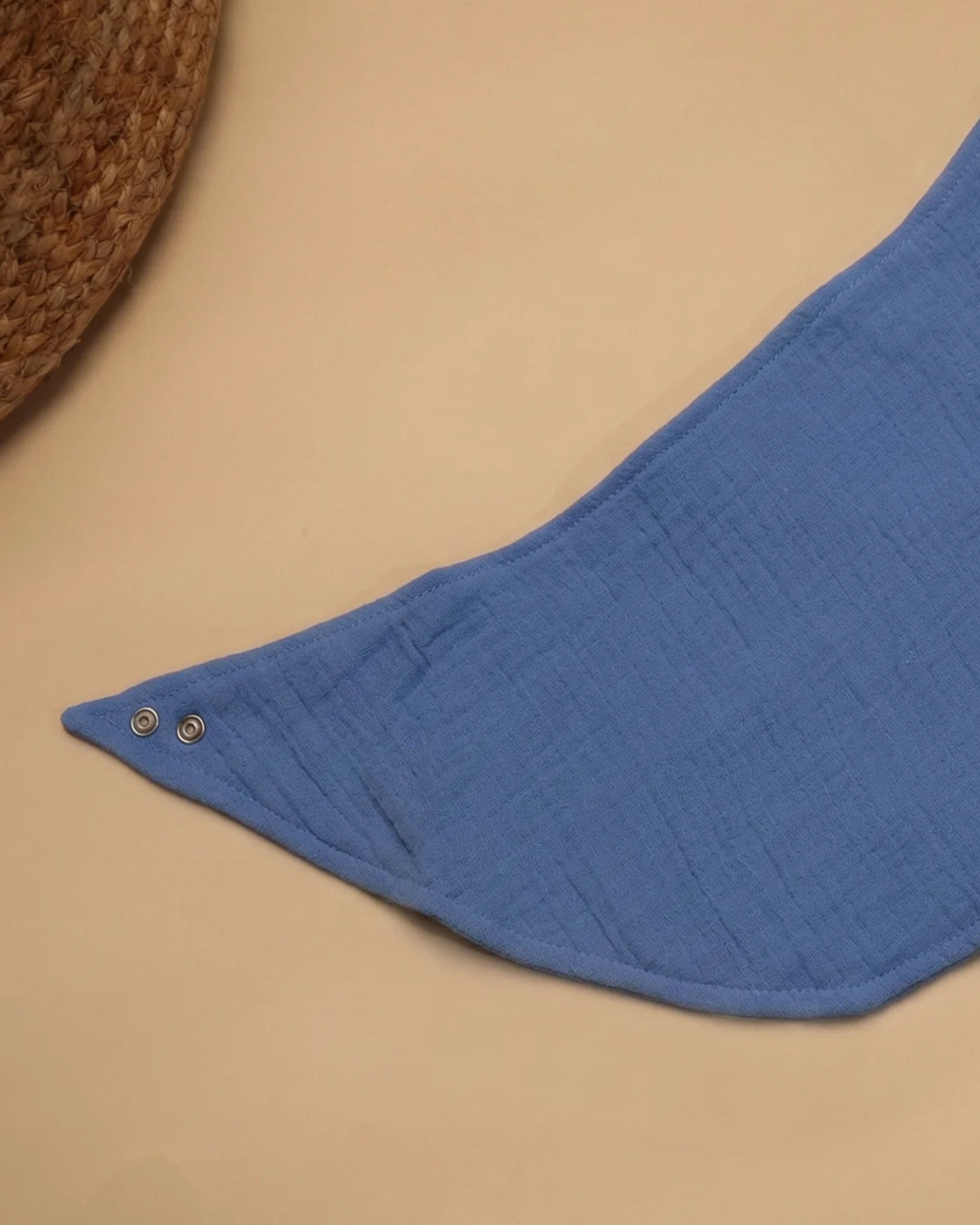 Marine Blue Scarf Baby Bib