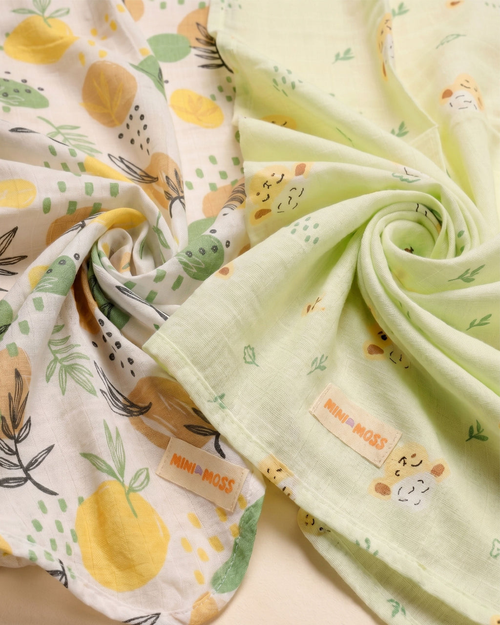 Swaddle Duo (L) - Lemon & Sheep