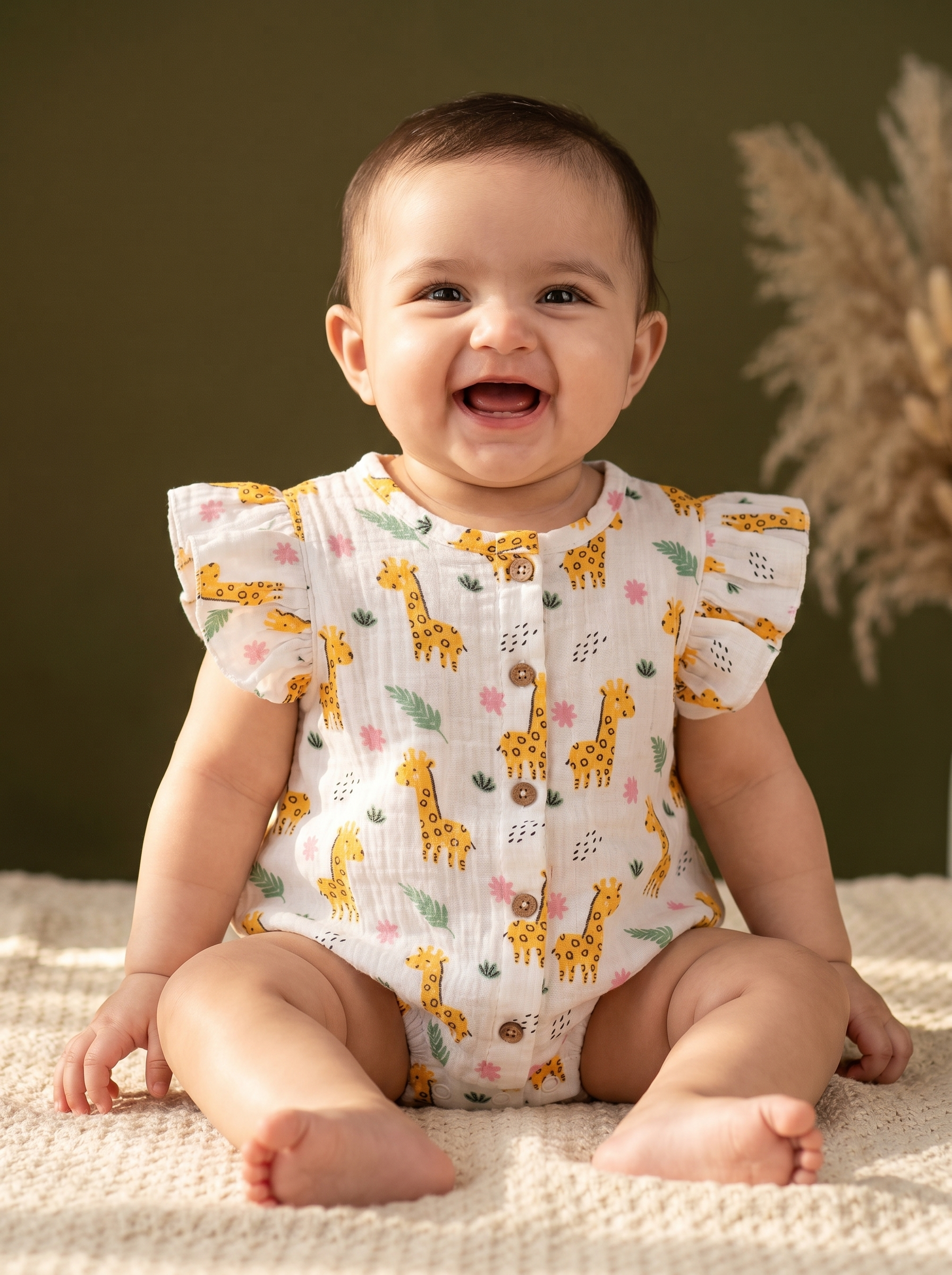 Gigi The Giraffe Frill Romper